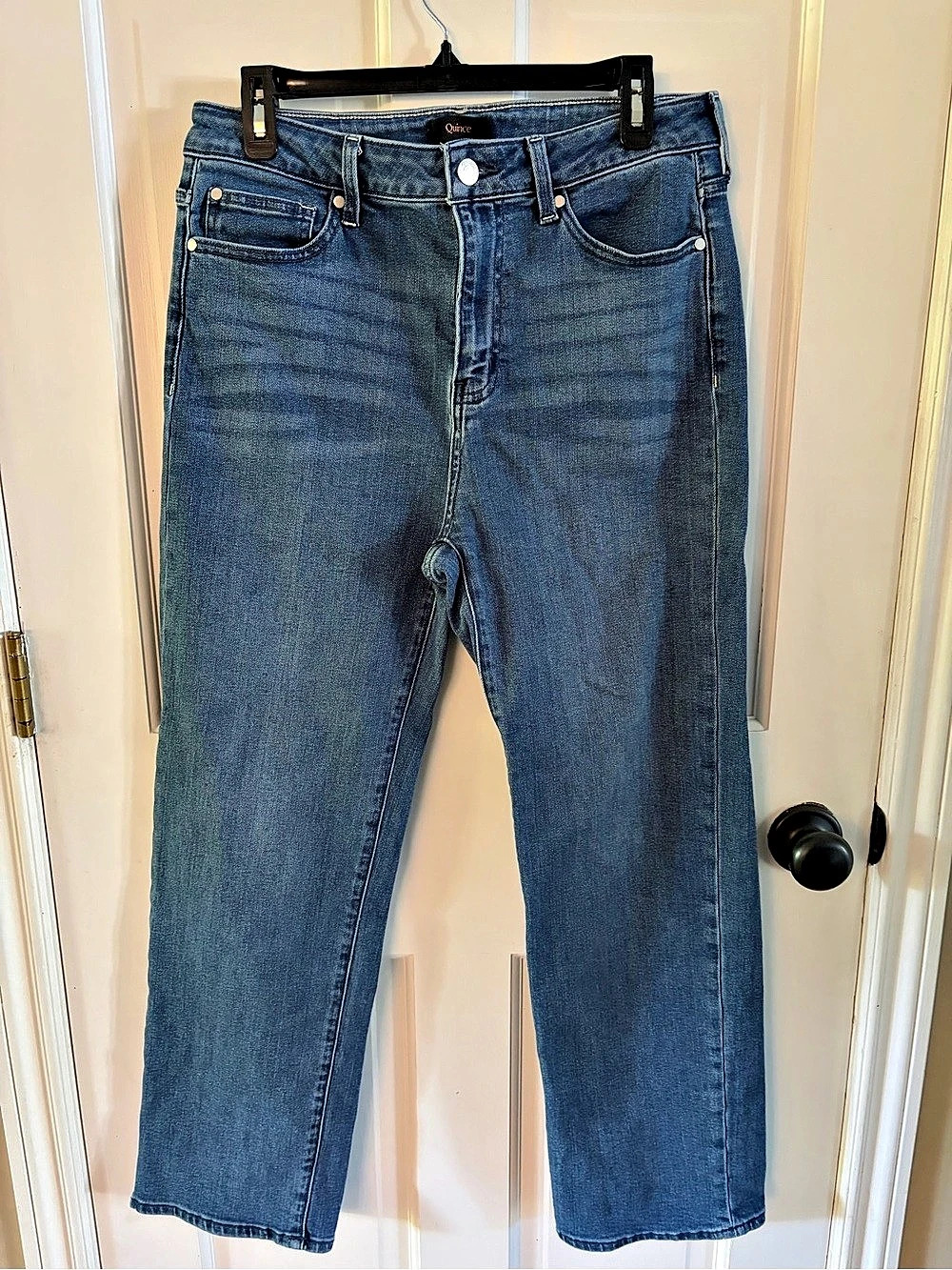 Quince Bella Stretch Straight Jeans Blue Waist 31